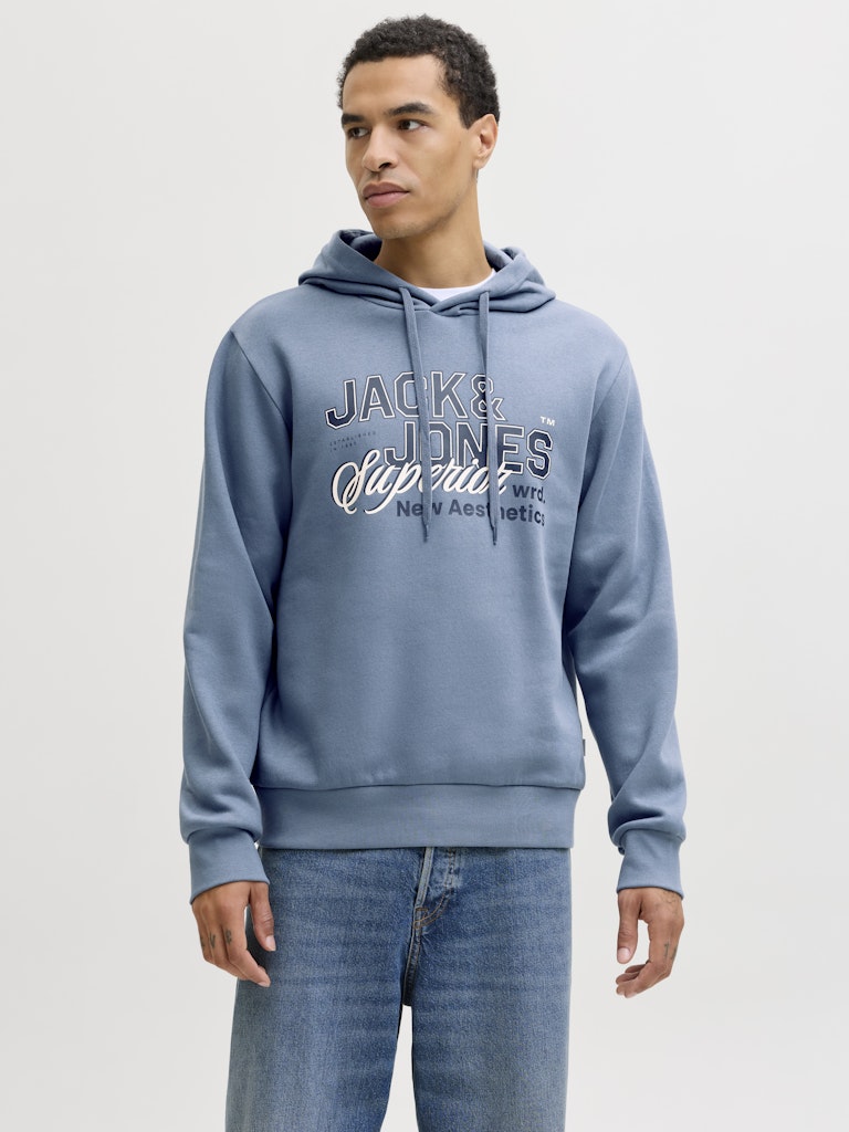 Jack & Jones Logo  Sweat Hoodie  | Blue