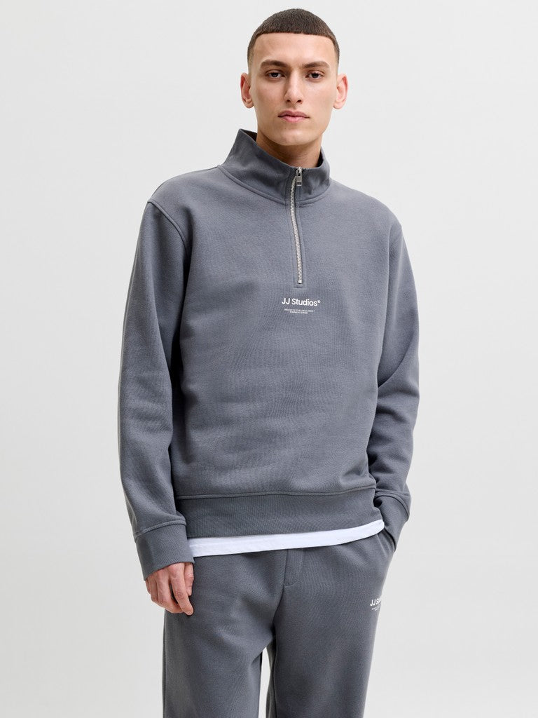Jack & Jones Soho Quarter Zip Sweatshirt  | Turbulence
