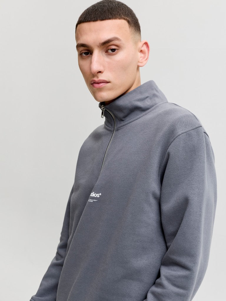 Jack & Jones Soho Quarter Zip Sweatshirt  | Turbulence