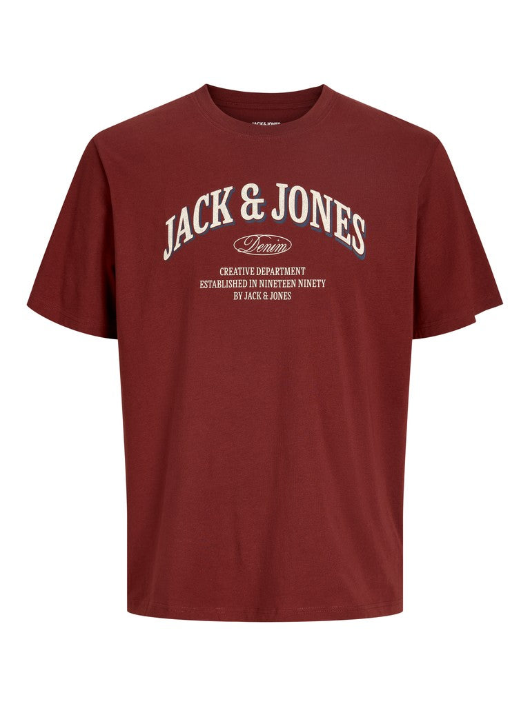 Jack & Jones Denver Logo Tee SS O-Neck | Brick