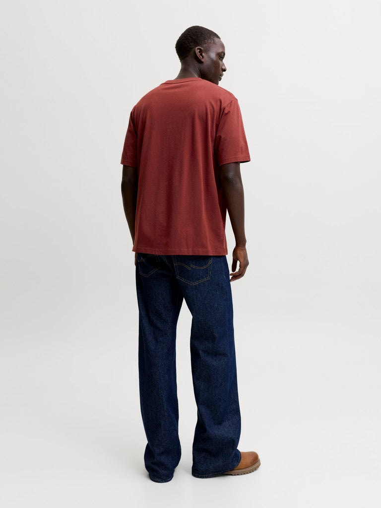 Jack & Jones Denver Logo Tee SS O-Neck | Brick