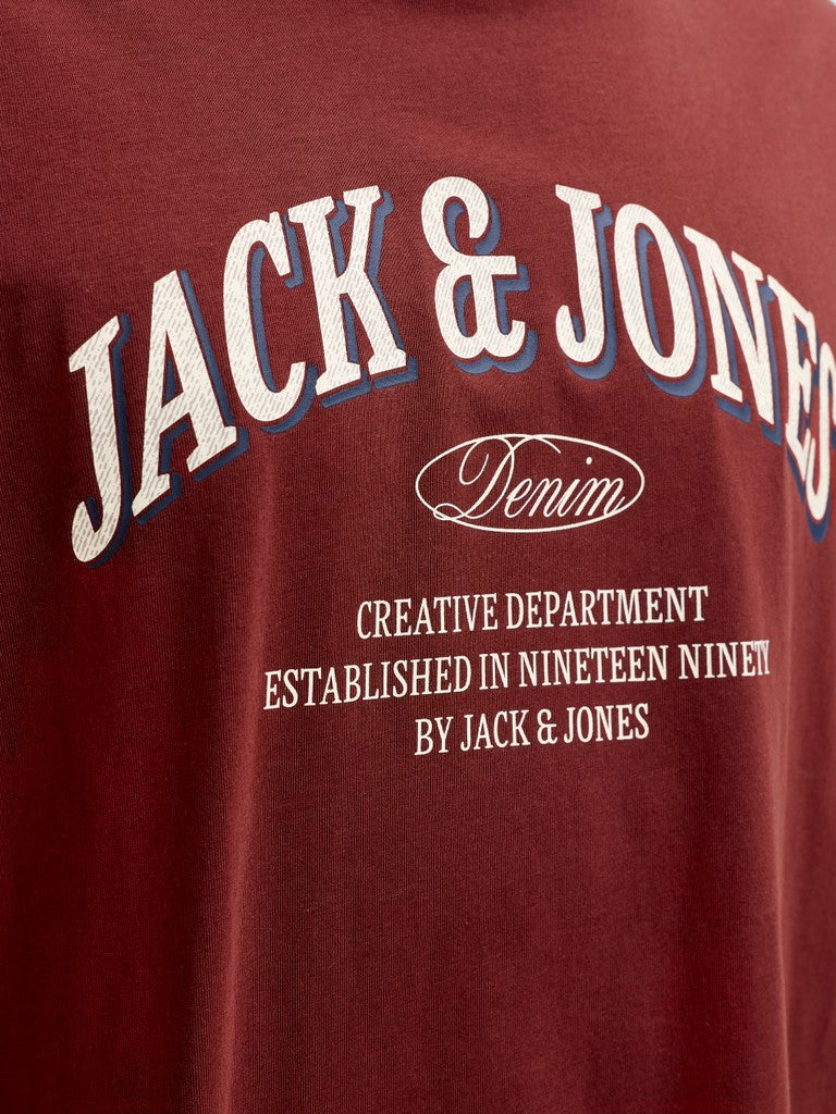 Jack & Jones Denver Logo Tee SS O-Neck | Brick