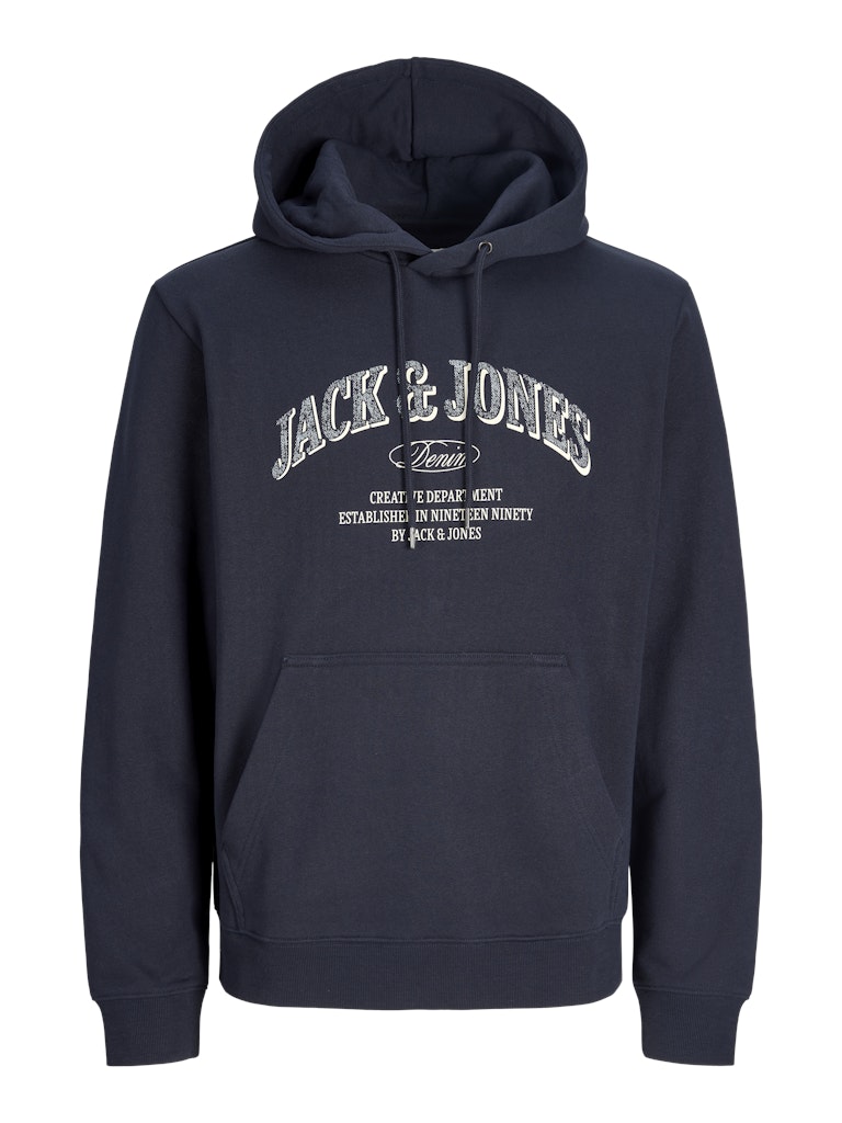 Jack & Jones Denver Logo Sweat Hood | Navy