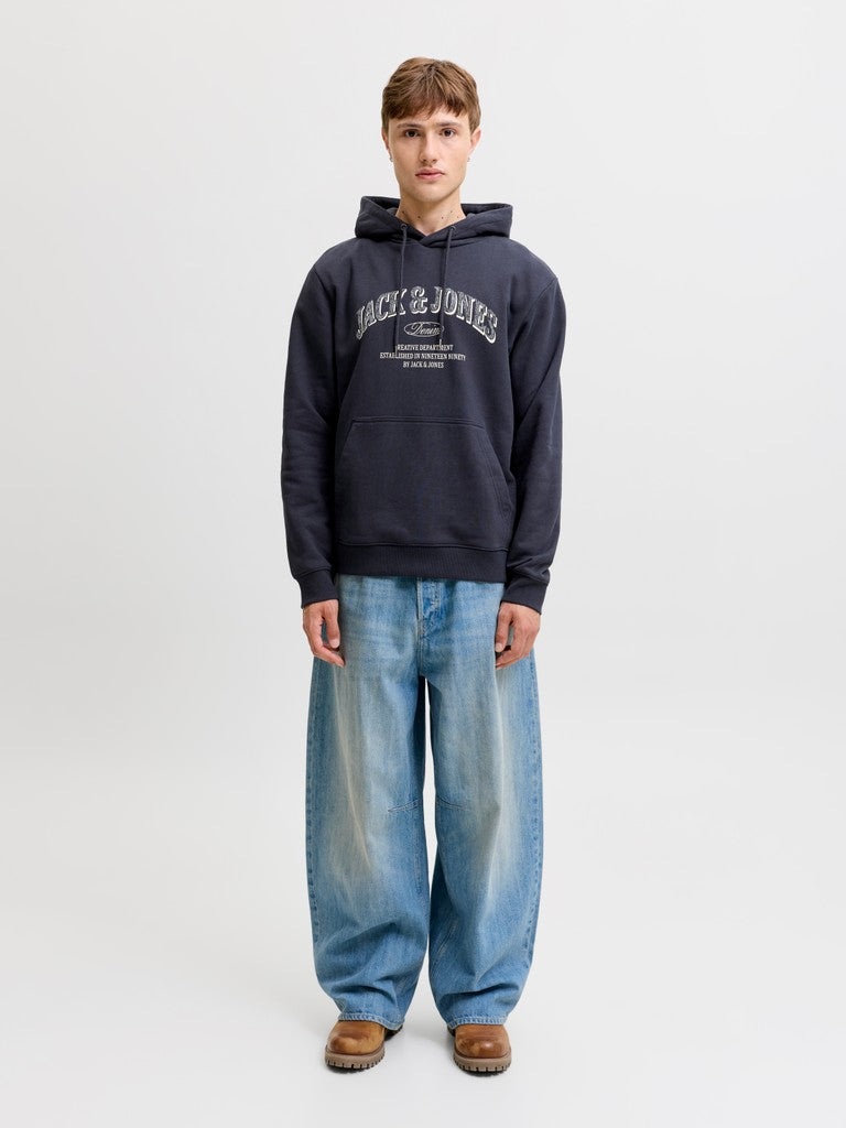Jack & Jones Denver Logo Sweat Hood | Navy