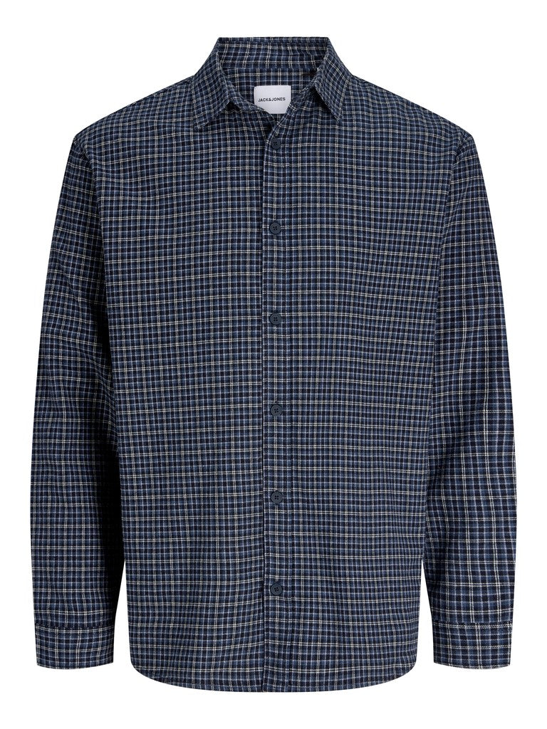 Jack & Jones Carter LS Check Shirt  | Navy
