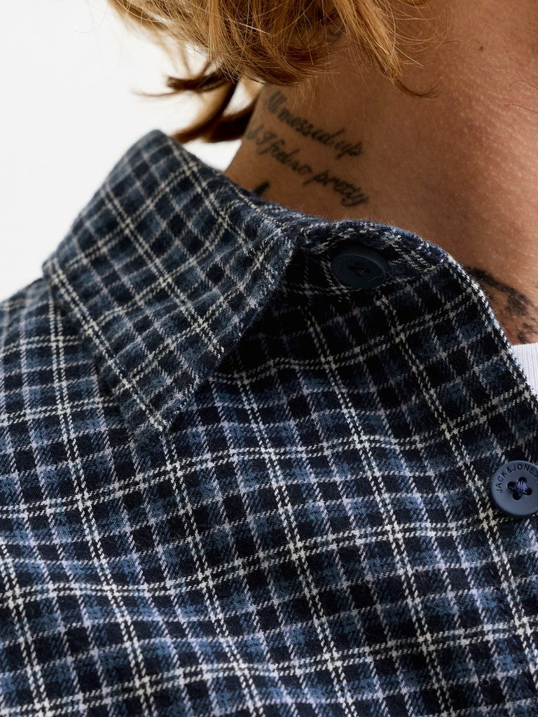 Jack & Jones Carter LS Check Shirt  | Navy