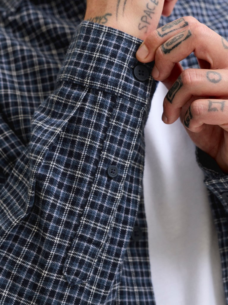 Jack & Jones Carter LS Check Shirt  | Navy