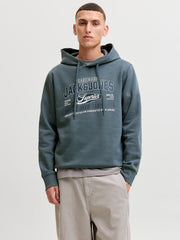 Jack & Jones Superior Logo Hoodie - front on model close-up