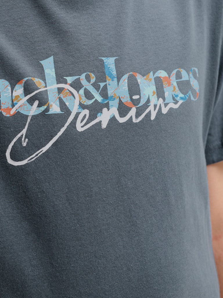Jack & Jones Tom Tee SS Crew Neck T-Shirt | Turbulence