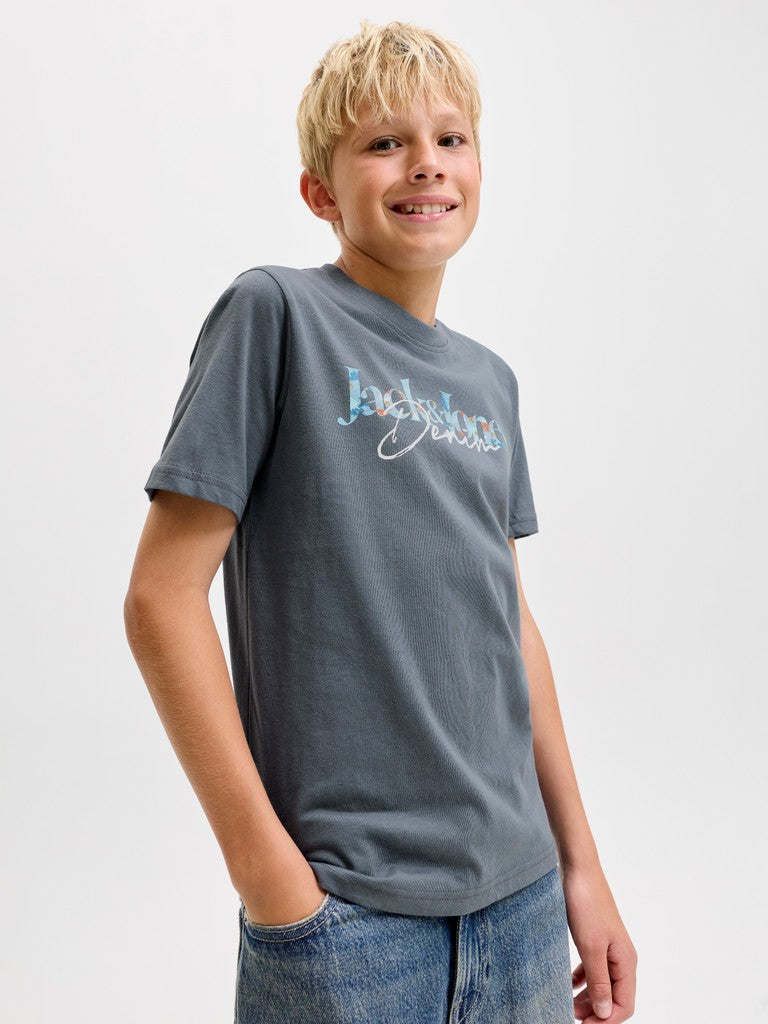 Jack & Jones Tom Tee SS Crew Neck T-Shirt | Turbulence