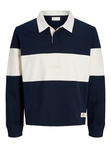 Jack & Jones Frederiksberg Block Polo Shirt | Navy 12300045