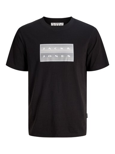 Jack & Jones Jnr Fusion Dots Print Short Sleeve T-Shirt | Black 12293162