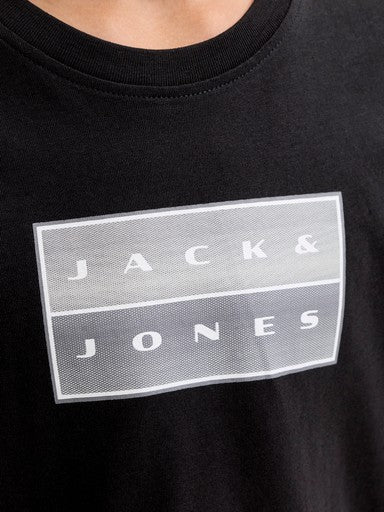 Jack & Jones Jnr Fusion Dots Print Short Sleeve T-Shirt | Black 12293162