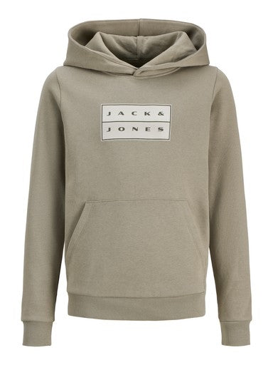Jack & Jones Jnr Fusion Graphic Hoodie | Grey 12298237
