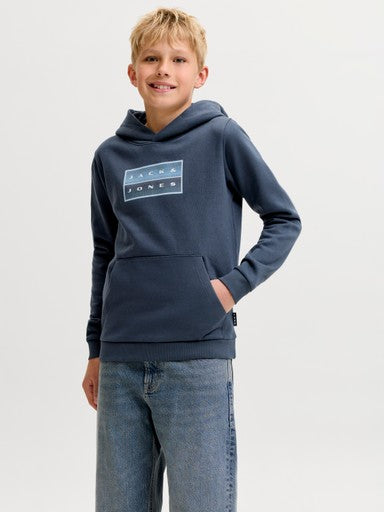 Jack & Jones Jnr Fusion Graphic Hoodie | Space Blue 12298237