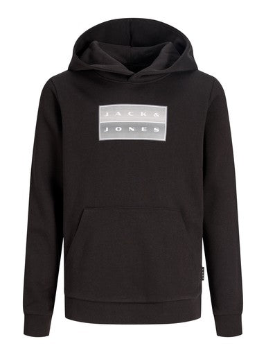 Jack & Jones Jnr Fusion Graphic Hoodie | Black 12298237
