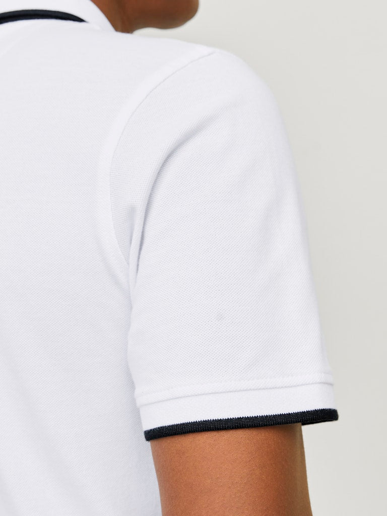 Jack & Jones Paulos SS Polo Shirt  | White