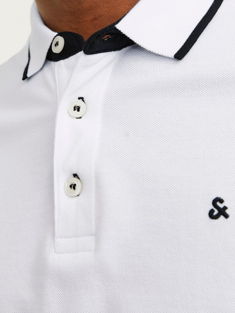 Jack & Jones Paulos SS Polo Shirt  | White