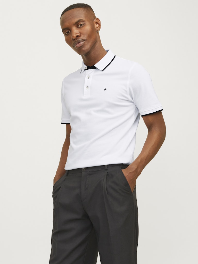 Jack & Jones Paulos SS Polo Shirt  | White