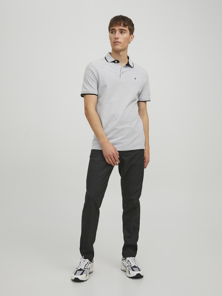 Jack & Jones Paulos SS Polo Shirt | Light Grey