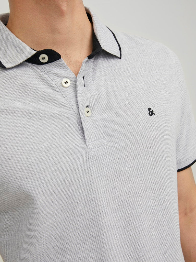 Jack & Jones Paulos SS Polo Shirt | Light Grey