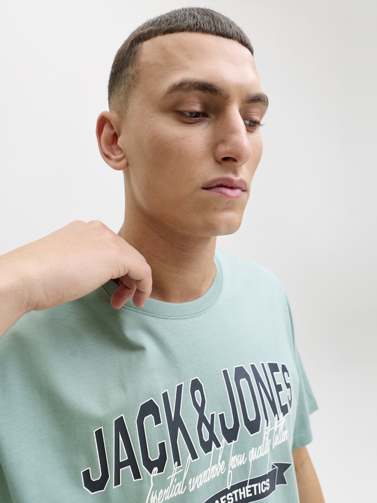 Jack & Jones Logo Tee SS O-Neck | Turquoise