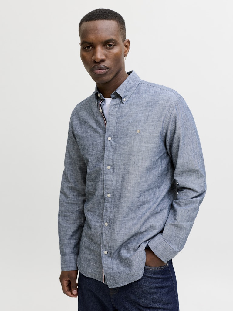 Jack & Jones Blusummer Linen Blend Shirt | Denim