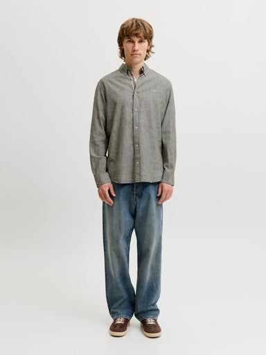 Jack & Jones Blusummer Linen Blend Shirt | Moss