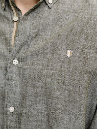 Jack & Jones Blusummer Linen Blend Shirt | Moss