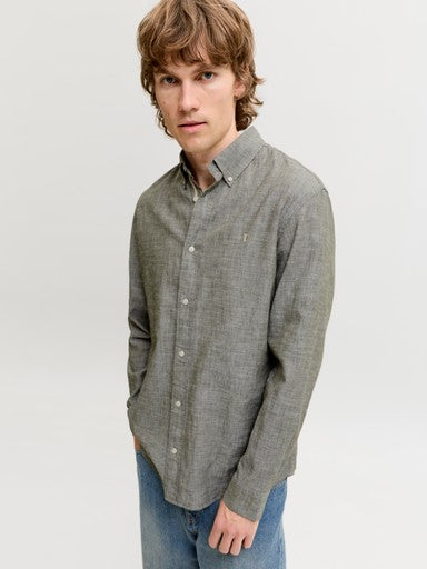 Jack & Jones Blusummer Linen Blend Shirt | Moss