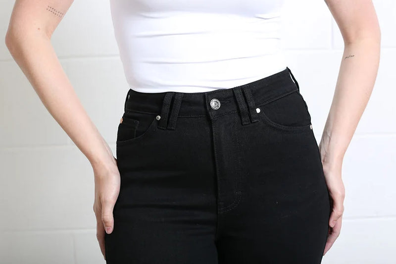 Rant & Rave Jane Wide Leg Jeans | Black RR44-Q06