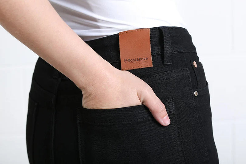 Rant & Rave Jane Wide Leg Jeans | Black RR44-Q06