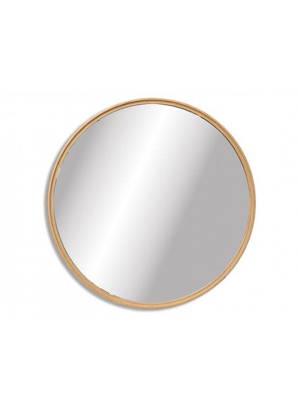 The Grange Collection Round Walnut Mirror | Walnut JD6