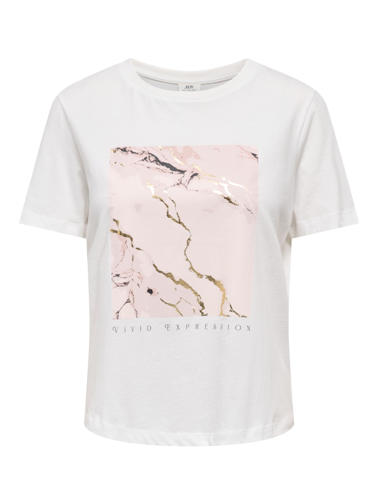 JDY Lima S/S Print T-Shirt | Whitecap