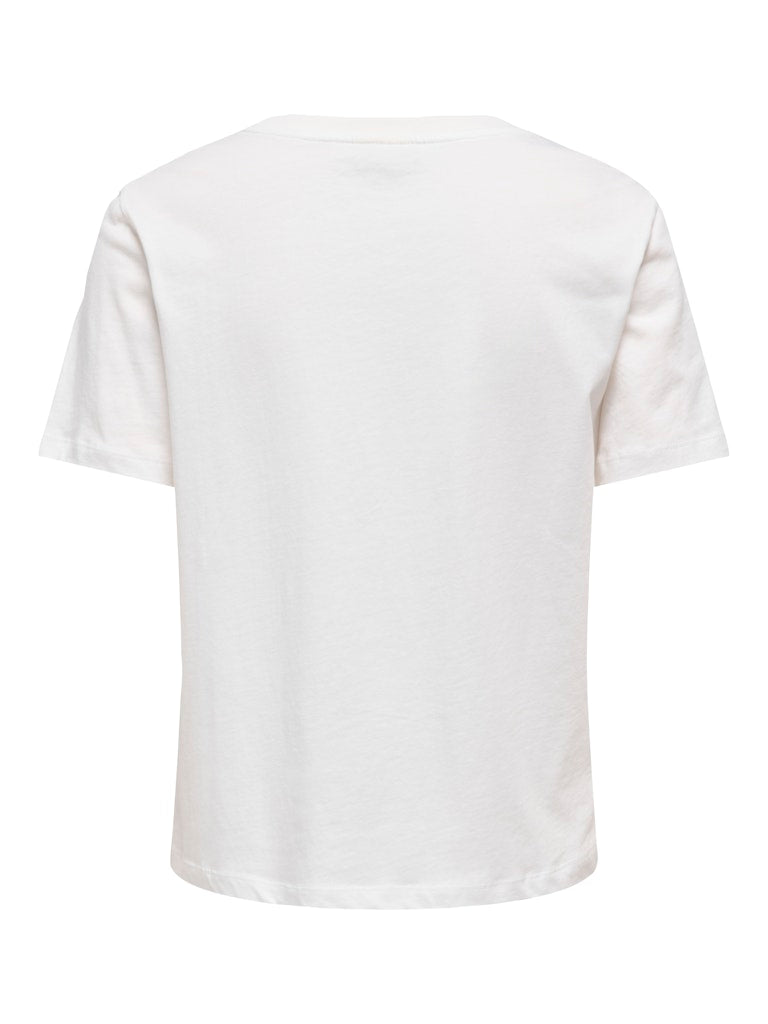 JDY Lima S/S Print T-Shirt | Whitecap