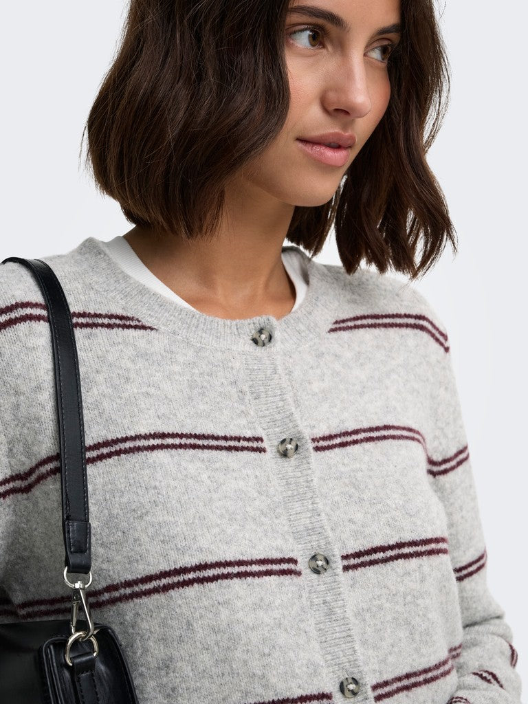 JDY Chloe L/S Cardigan | Light Grey
