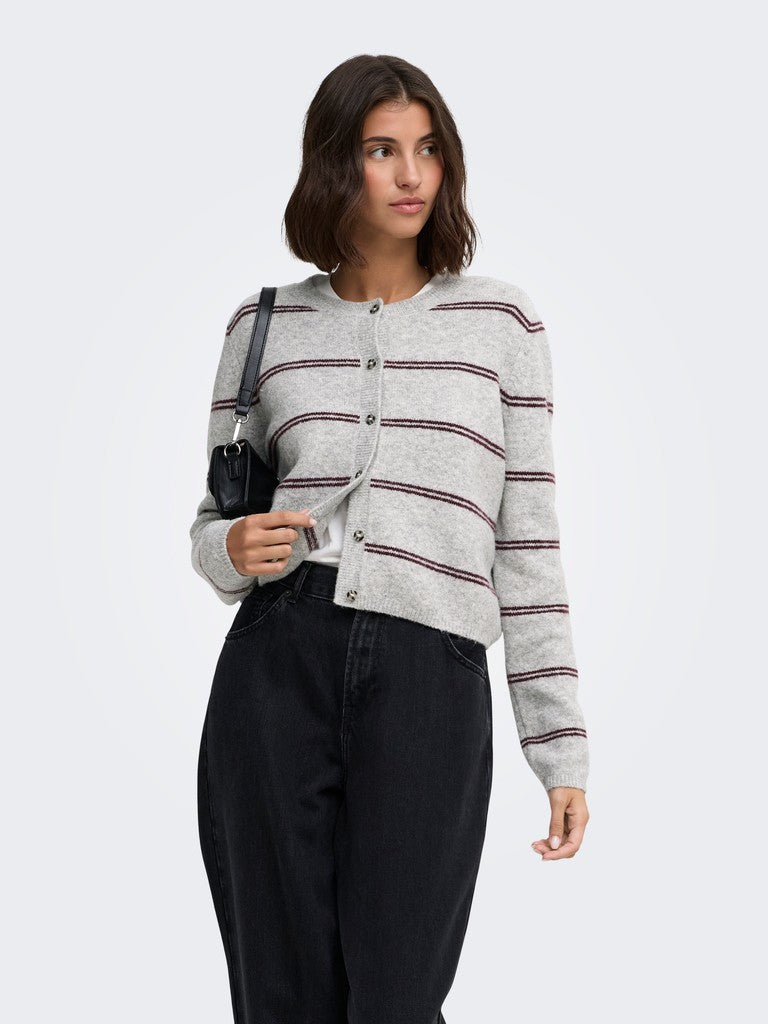 JDY Chloe L/S Cardigan | Light Grey