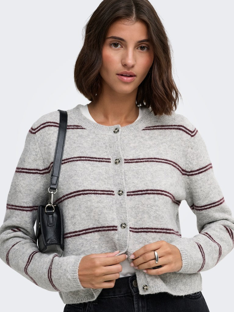 JDY Chloe L/S Cardigan | Light Grey