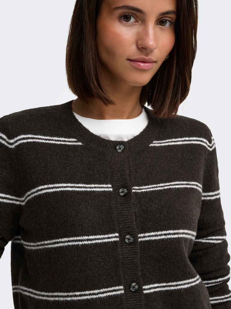 JDY Chloe L/S Cardigan | Chocolate