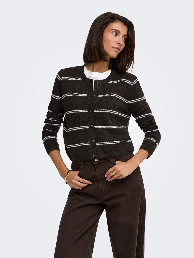 JDY Chloe L/S Cardigan | Chocolate
