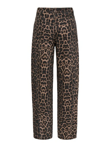 JDY Bay High Waist Barrel Animal Print Pants | Fossil 15379688