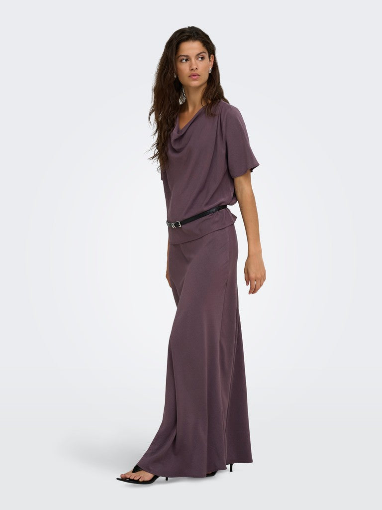 JDY Aya 2/4 Waterfall Blouse | Berry