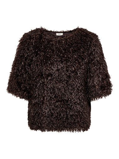 JDY Marta Life Fluffy Top | Coffee 15380253