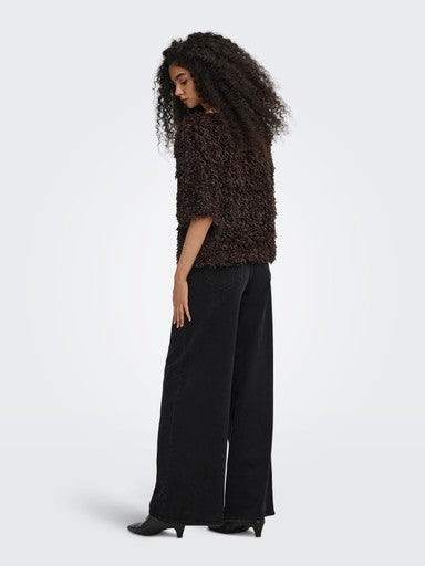 JDY Marta Life Fluffy Top | Coffee 15380253