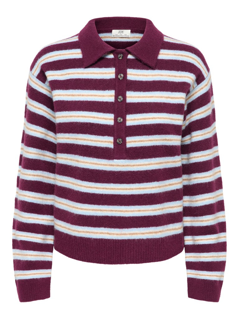 JDY Chloe L/S Polo Pullover  | Fig