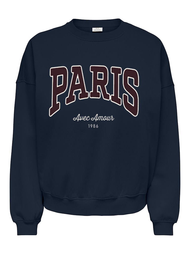 JDY Mesa Embroidered Round Neck Sweatshirt | Sky