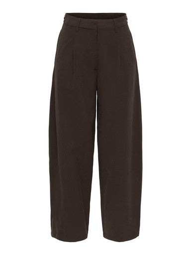 JDY Milena High Waist Barrel Pants | Chocolate 15382740