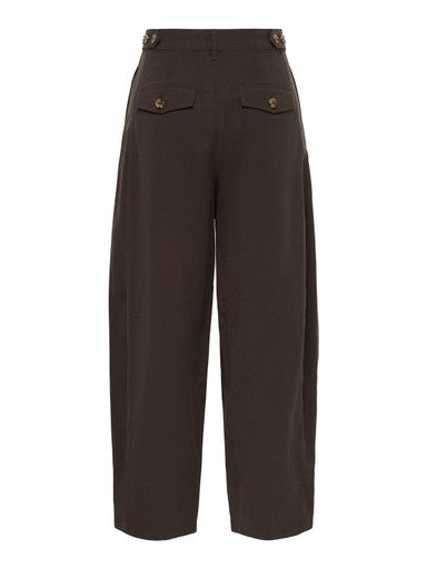 JDY Milena High Waist Barrel Pants | Chocolate 15382740