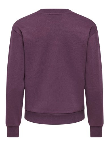 JDY Paris Long Sleeve Embossed Sweatshirt |  Plum 15221015