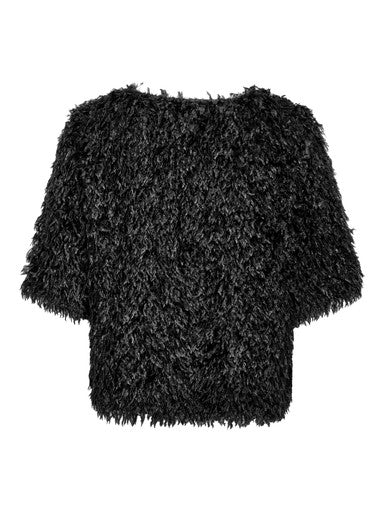 JDY Marta Life Fluffy Top | Black 15380253